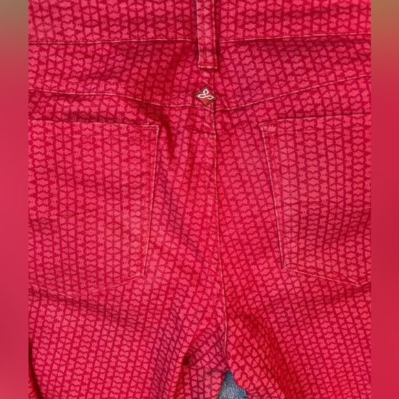 Prana Red Nordic Design Slim Line Mid Rise Organic Cotton Pants size 27 - Picture 7 of 7